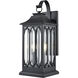 Mallorey 2 Light 20 inch Powder Coated Black Outdoor Wall Sconce